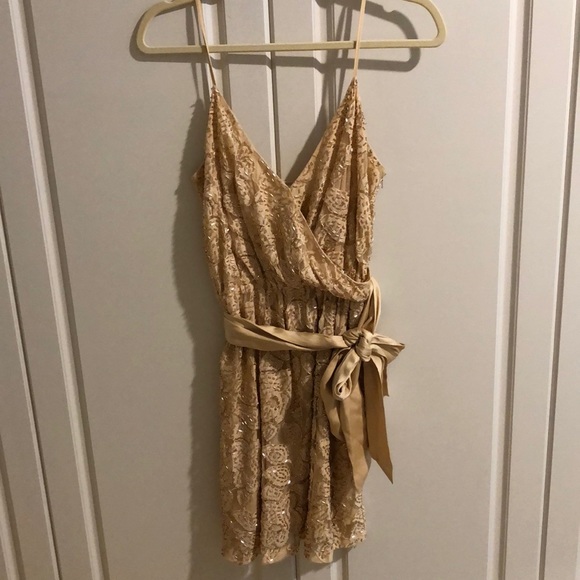 Halston Heritage beaded dress with bow - Picture 1 of 5